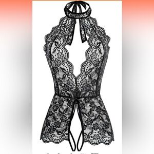 Black Lace One Piece Teddy Lingerie